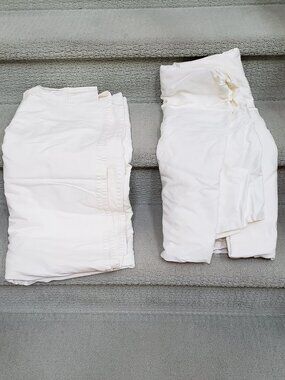 Two King flat sheets - ivory color